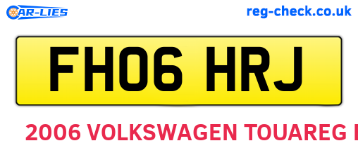 FH06HRJ are the vehicle registration plates.