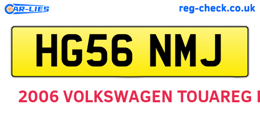 HG56NMJ are the vehicle registration plates.