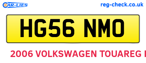 HG56NMO are the vehicle registration plates.