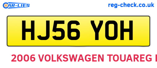 HJ56YOH are the vehicle registration plates.