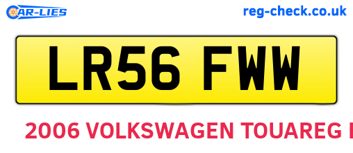 LR56FWW are the vehicle registration plates.