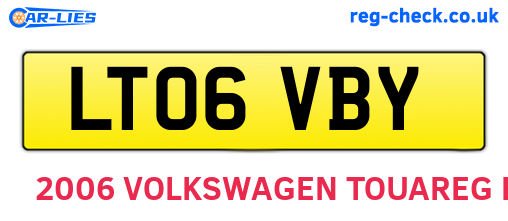 LT06VBY are the vehicle registration plates.