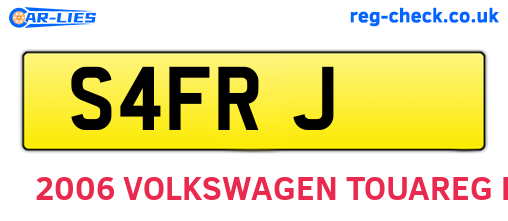 S4FRJ are the vehicle registration plates.