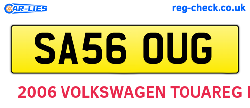 SA56OUG are the vehicle registration plates.