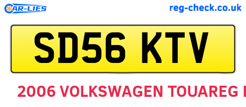 SD56KTV are the vehicle registration plates.