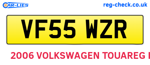 VF55WZR are the vehicle registration plates.