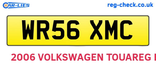 WR56XMC are the vehicle registration plates.