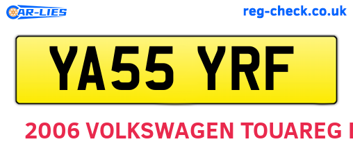 YA55YRF are the vehicle registration plates.