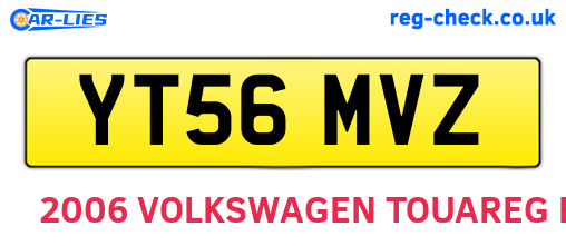 YT56MVZ are the vehicle registration plates.