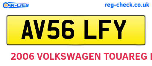 AV56LFY are the vehicle registration plates.