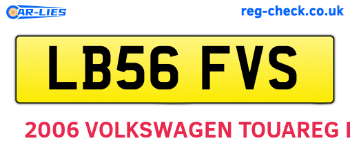 LB56FVS are the vehicle registration plates.