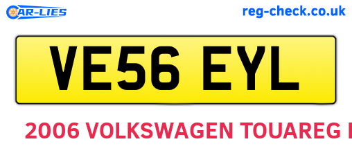 VE56EYL are the vehicle registration plates.