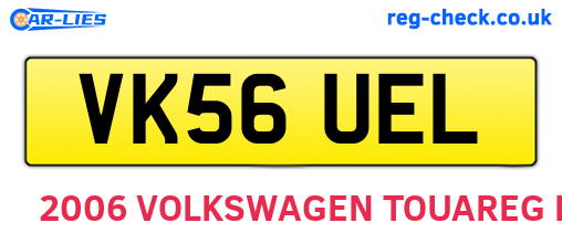 VK56UEL are the vehicle registration plates.