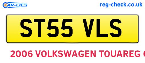 ST55VLS are the vehicle registration plates.