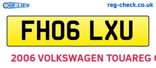 FH06LXU are the vehicle registration plates.