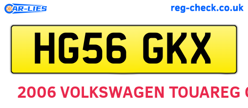 HG56GKX are the vehicle registration plates.