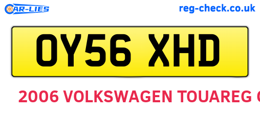 OY56XHD are the vehicle registration plates.