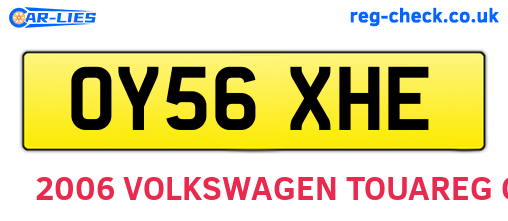 OY56XHE are the vehicle registration plates.