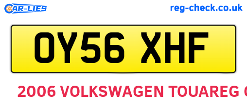 OY56XHF are the vehicle registration plates.
