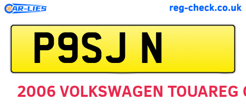 P9SJN are the vehicle registration plates.