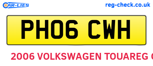 PH06CWH are the vehicle registration plates.