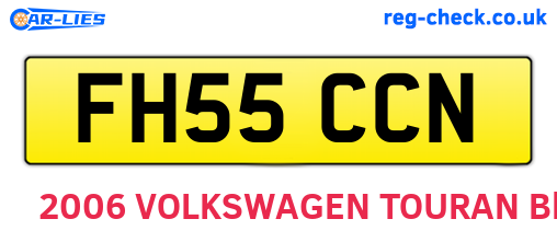 FH55CCN are the vehicle registration plates.
