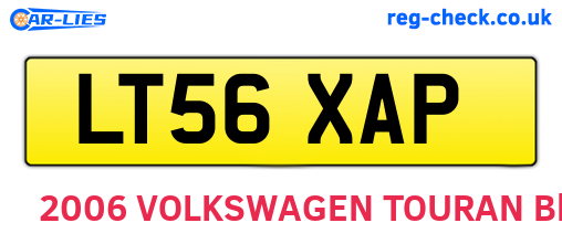 LT56XAP are the vehicle registration plates.