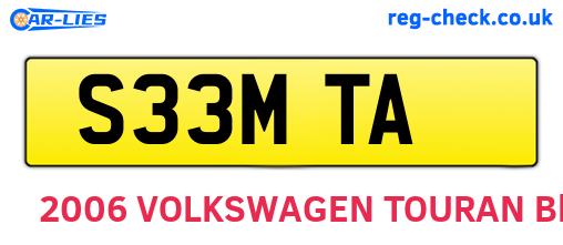 S33MTA are the vehicle registration plates.