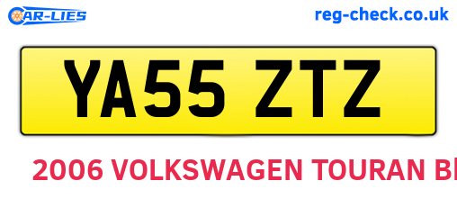 YA55ZTZ are the vehicle registration plates.