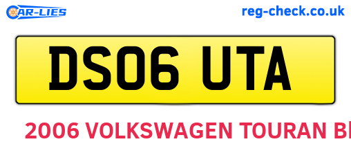 DS06UTA are the vehicle registration plates.