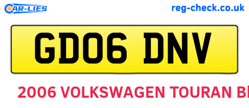 GD06DNV are the vehicle registration plates.
