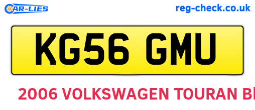 KG56GMU are the vehicle registration plates.