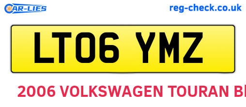 LT06YMZ are the vehicle registration plates.