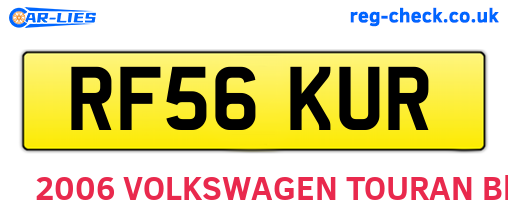 RF56KUR are the vehicle registration plates.