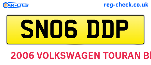 SN06DDP are the vehicle registration plates.
