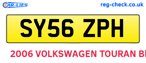 SY56ZPH are the vehicle registration plates.
