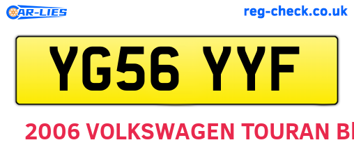 YG56YYF are the vehicle registration plates.