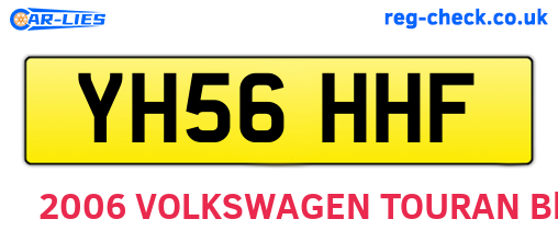 YH56HHF are the vehicle registration plates.