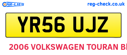 YR56UJZ are the vehicle registration plates.