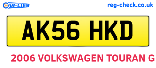 AK56HKD are the vehicle registration plates.