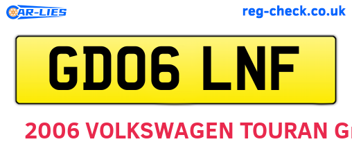 GD06LNF are the vehicle registration plates.