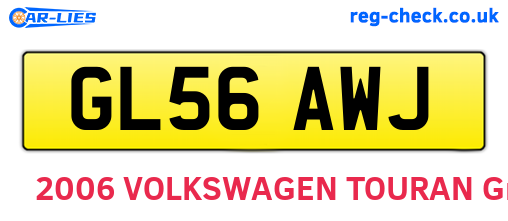 GL56AWJ are the vehicle registration plates.