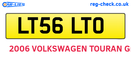 LT56LTO are the vehicle registration plates.