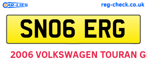 SN06ERG are the vehicle registration plates.