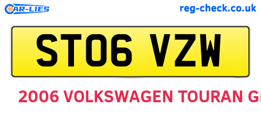 ST06VZW are the vehicle registration plates.