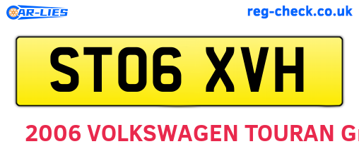 ST06XVH are the vehicle registration plates.