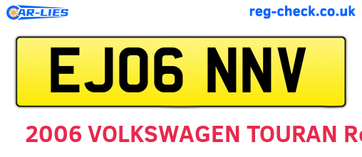 EJ06NNV are the vehicle registration plates.