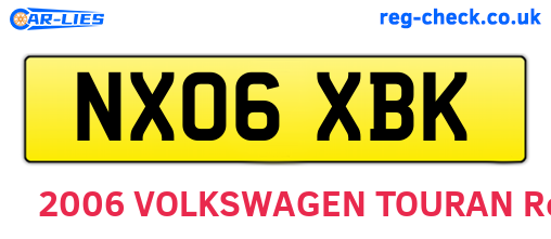 NX06XBK are the vehicle registration plates.