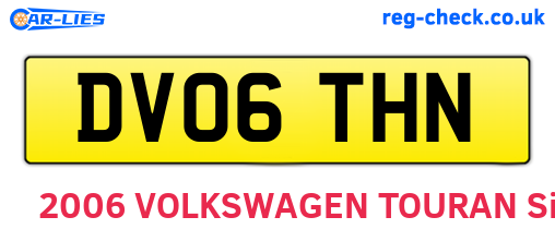 DV06THN are the vehicle registration plates.