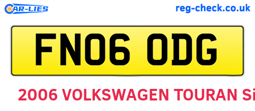 FN06ODG are the vehicle registration plates.